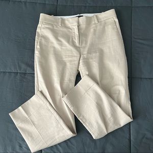 Ann Taylor Petite Ankle Pant In Cotton Sateen Island Sand 2P